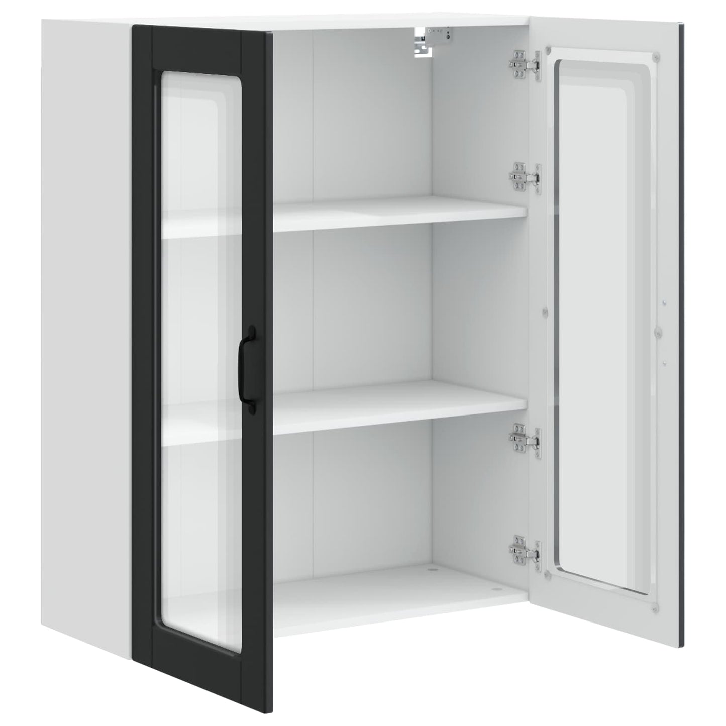 Vegghylle PORTO Svart 80 x 31 x 100 cm Konstruert tre
