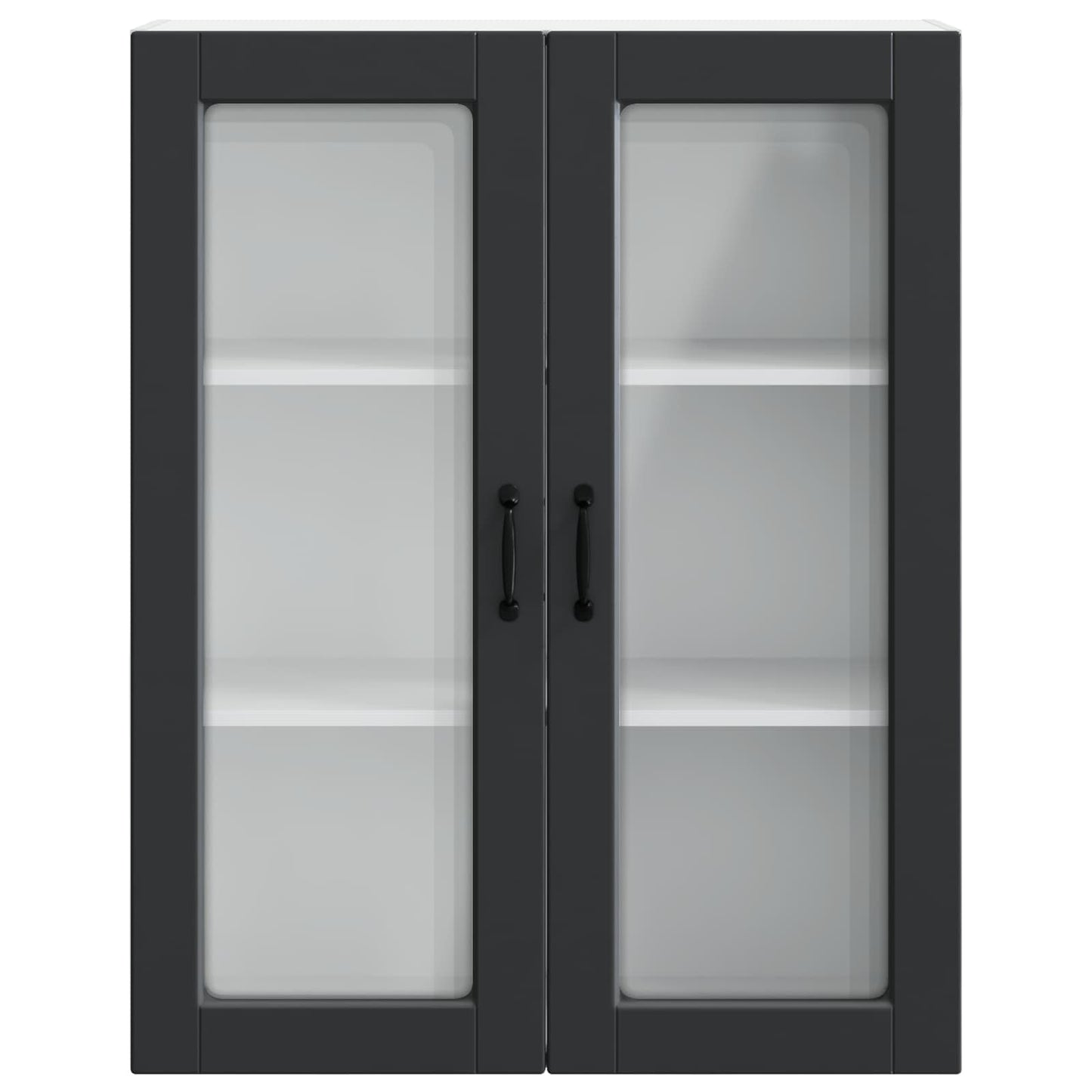 Vegghylle PORTO Svart 80 x 31 x 100 cm Konstruert tre
