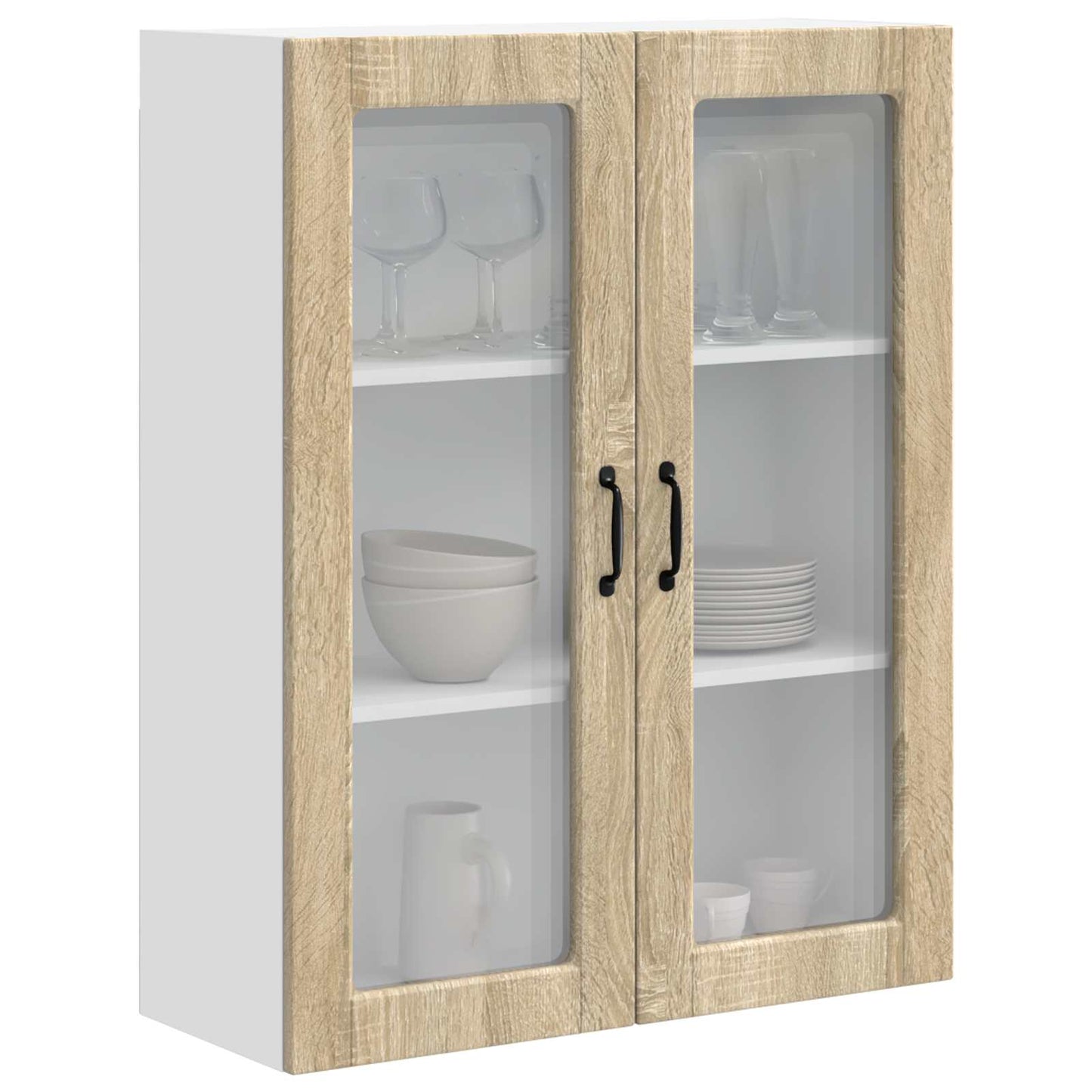 Vegghylle PORTO Sonoma eik 80 x 31 x 100 cm Konstruert tre