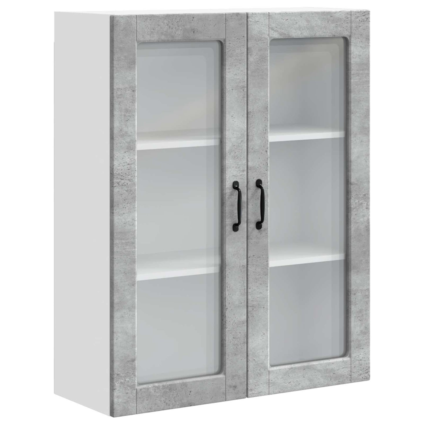 Vegghylle PORTO Betonggrå 80 x 31 x 100 cm Konstruert tre