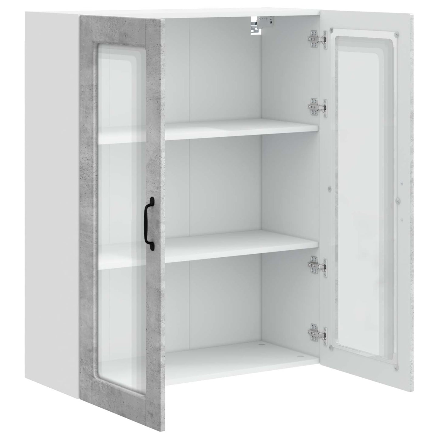 Vegghylle PORTO Betonggrå 80 x 31 x 100 cm Konstruert tre