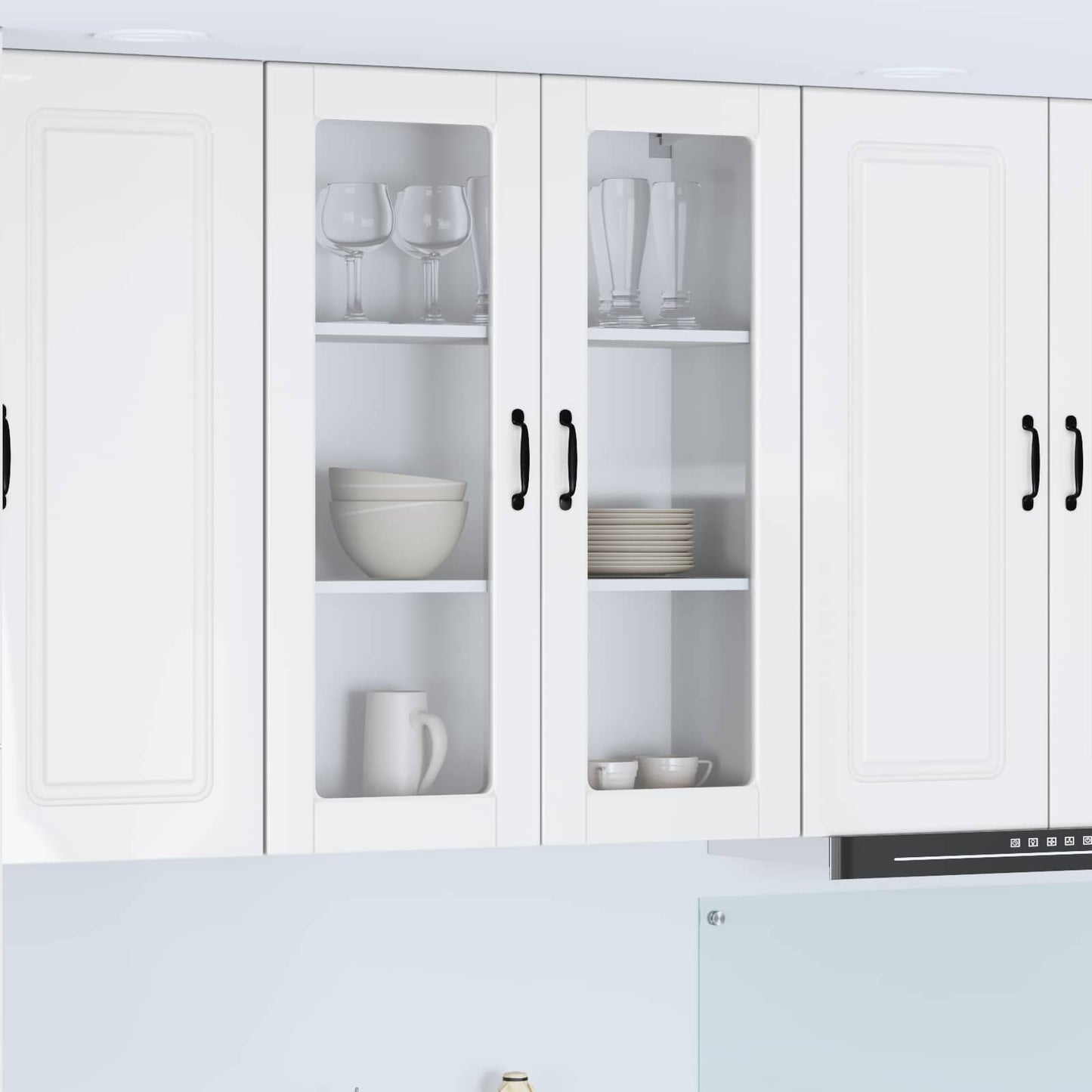 Vegghylle PORTO Høyglanset hvit 80 x 31 x 100 cm Konstruert tre