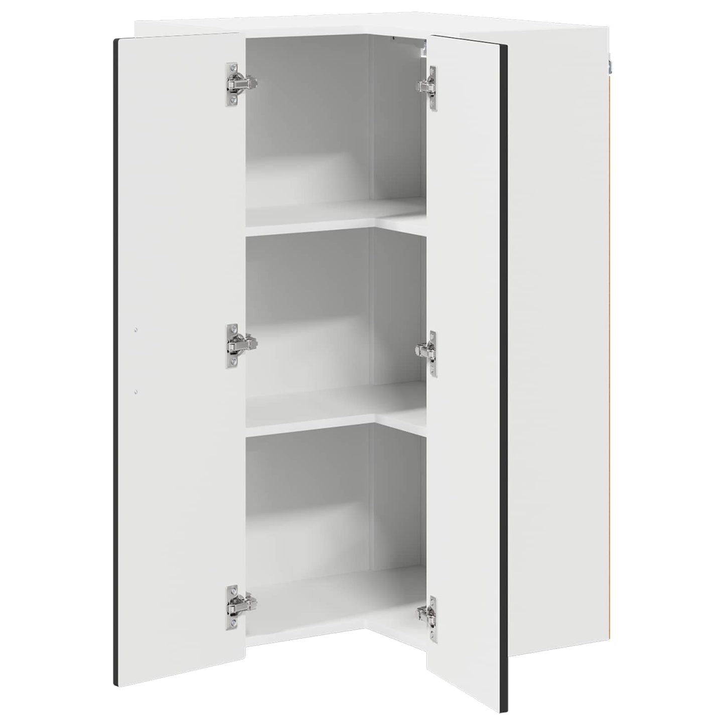 Vegghjørneskap PORTO Svart 57 x 57 x 100 cm Konstruert tre