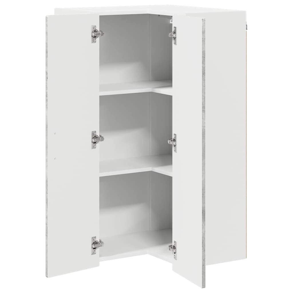Vegghjørneskap PORTO Betonggrå 57 x 57 x 100 cm Konstruert tre