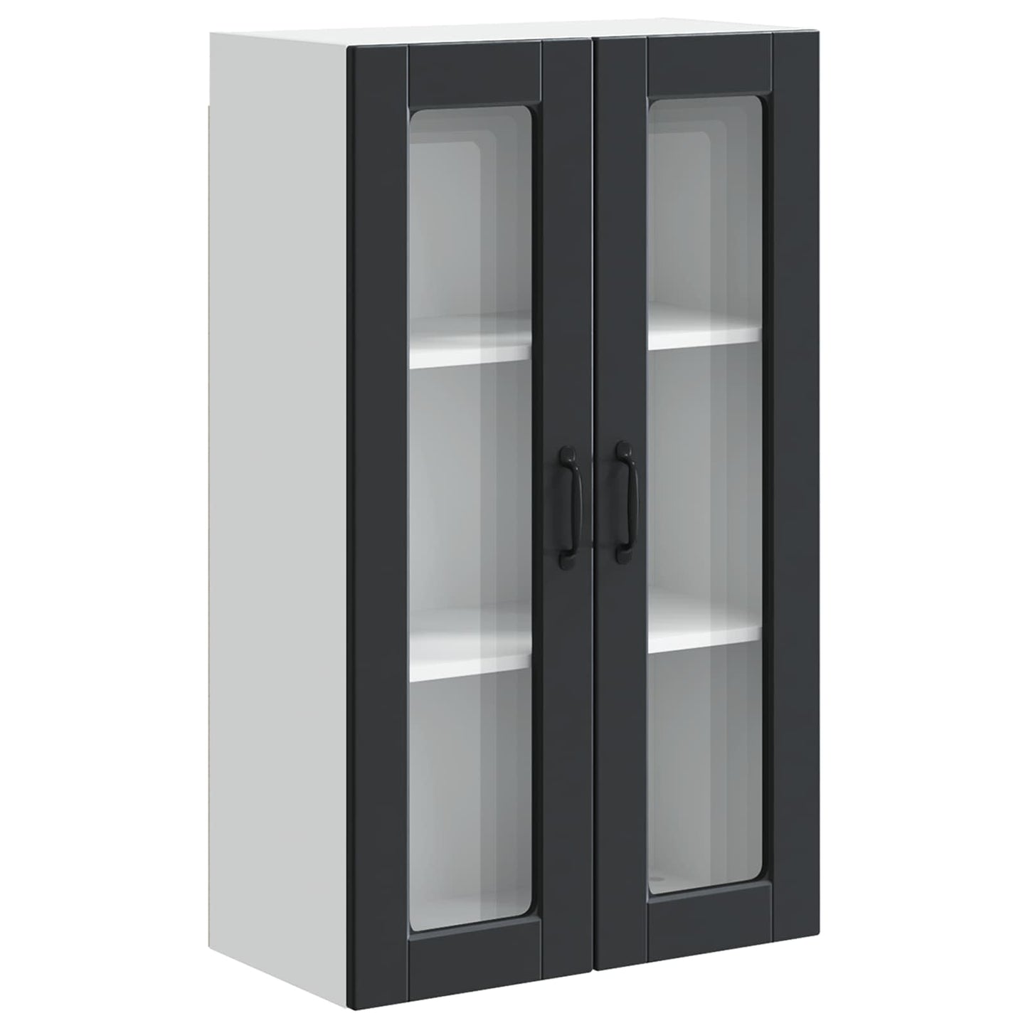 Vegghylle PORTO Svart 60 x 31 x 100 cm Konstruert tre