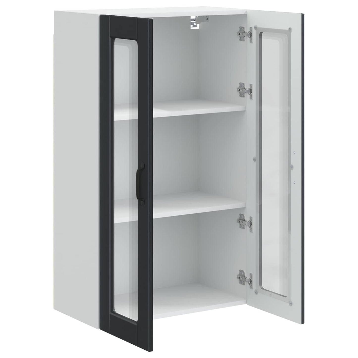 Vegghylle PORTO Svart 60 x 31 x 100 cm Konstruert tre