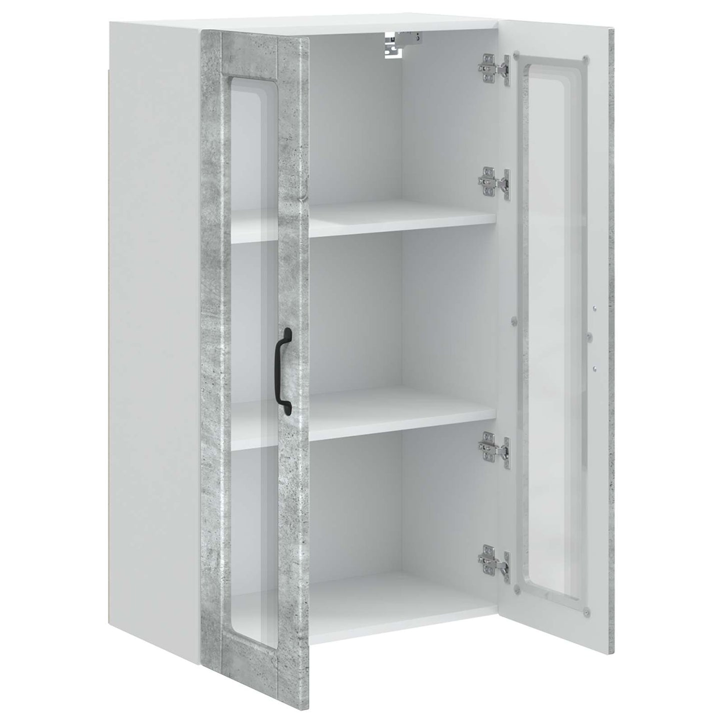 Vegghylle PORTO Betonggrå 60 x 31 x 100 cm Konstruert tre