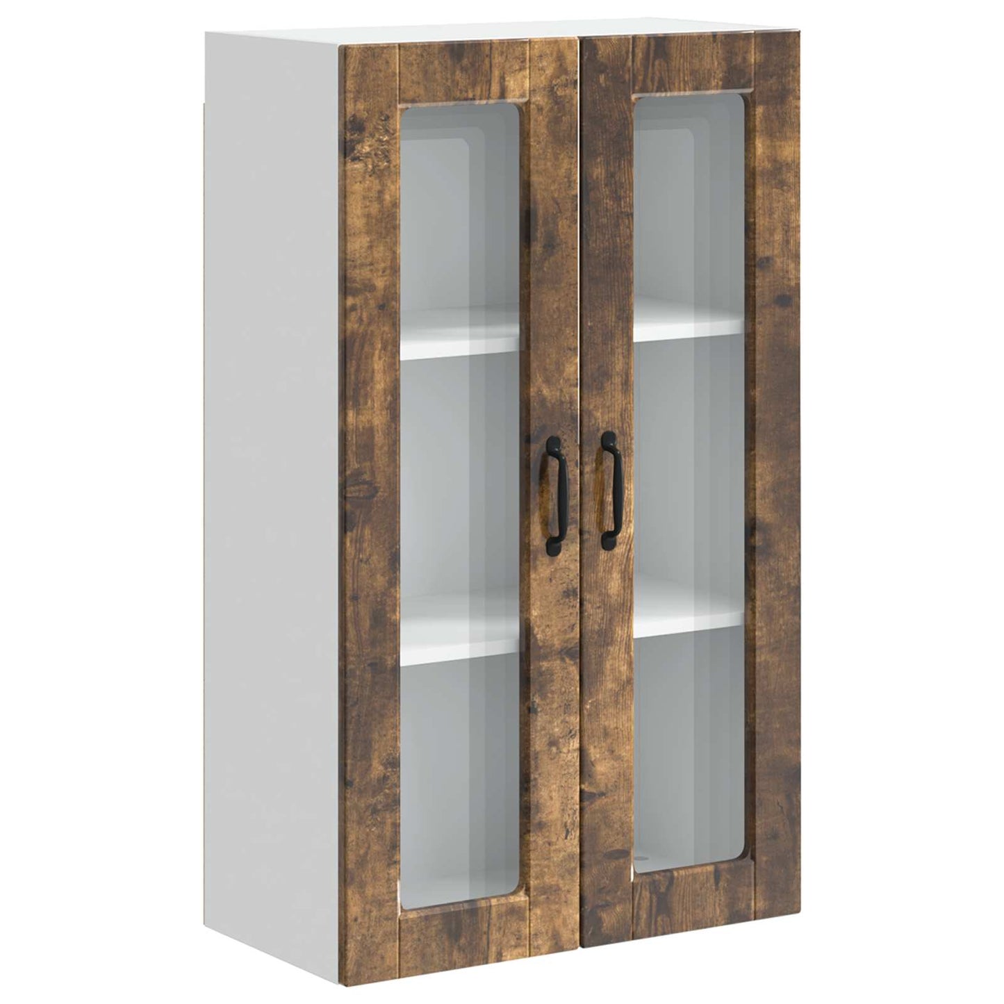 Vegghylle PORTO Røkt eik 60 x 31 x 100 cm Konstruert tre