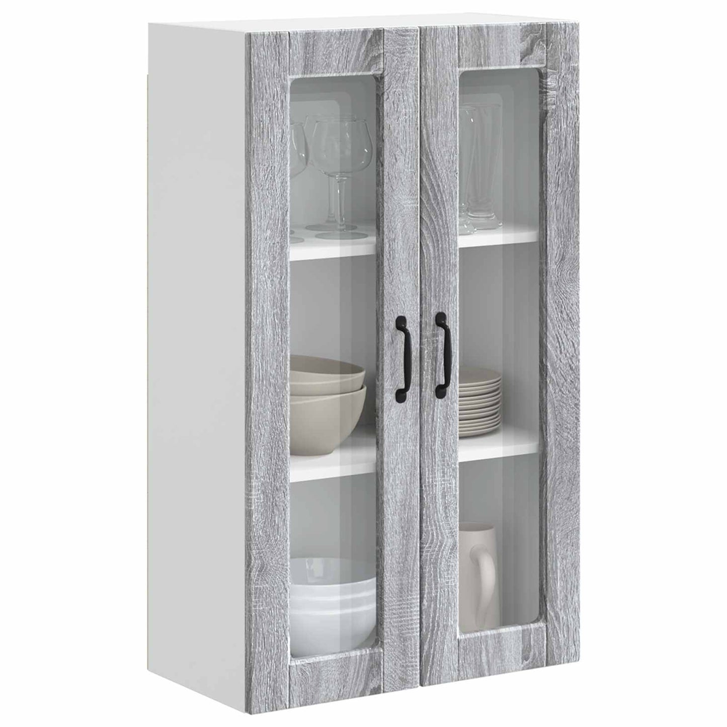 Vegghylle PORTO Grå Sonoma 60 x 31 x 100 cm Konstruert tre