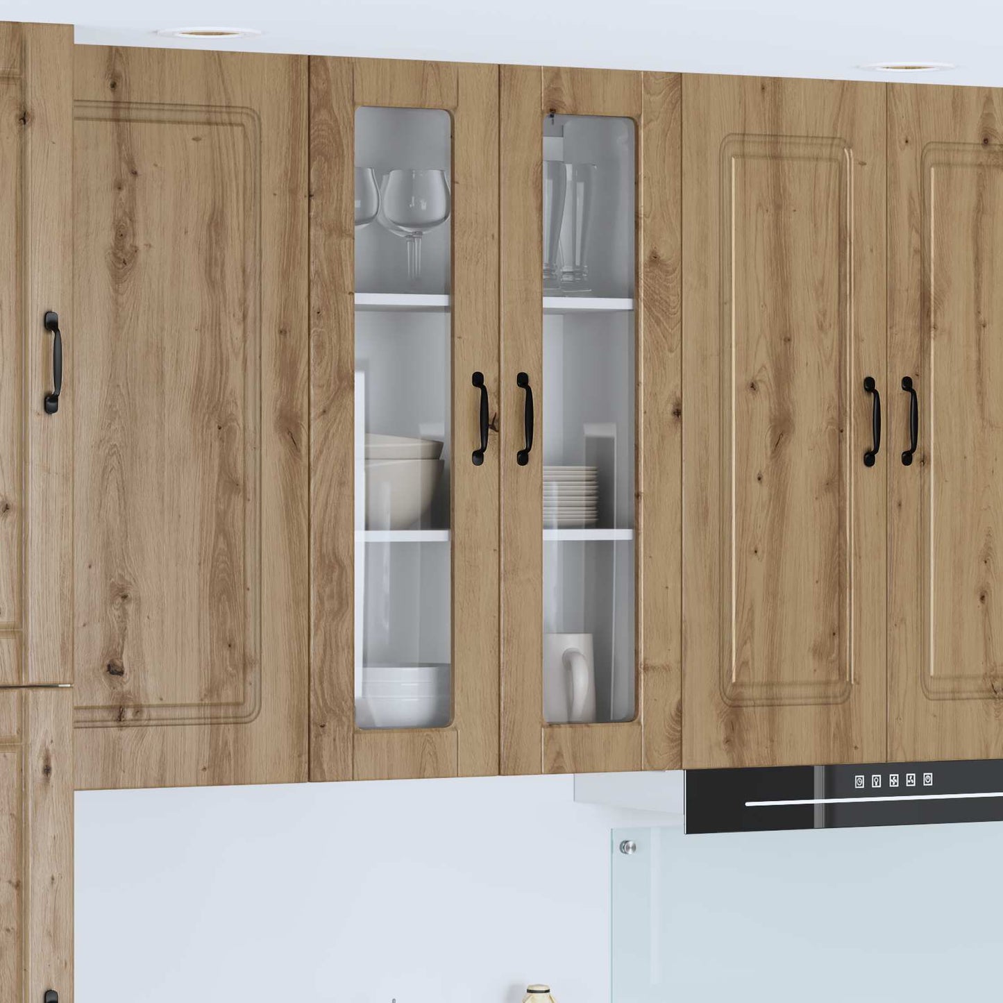 Vegghylle PORTO Artisan Eik 60 x 31 x 100 cm Konstruert tre
