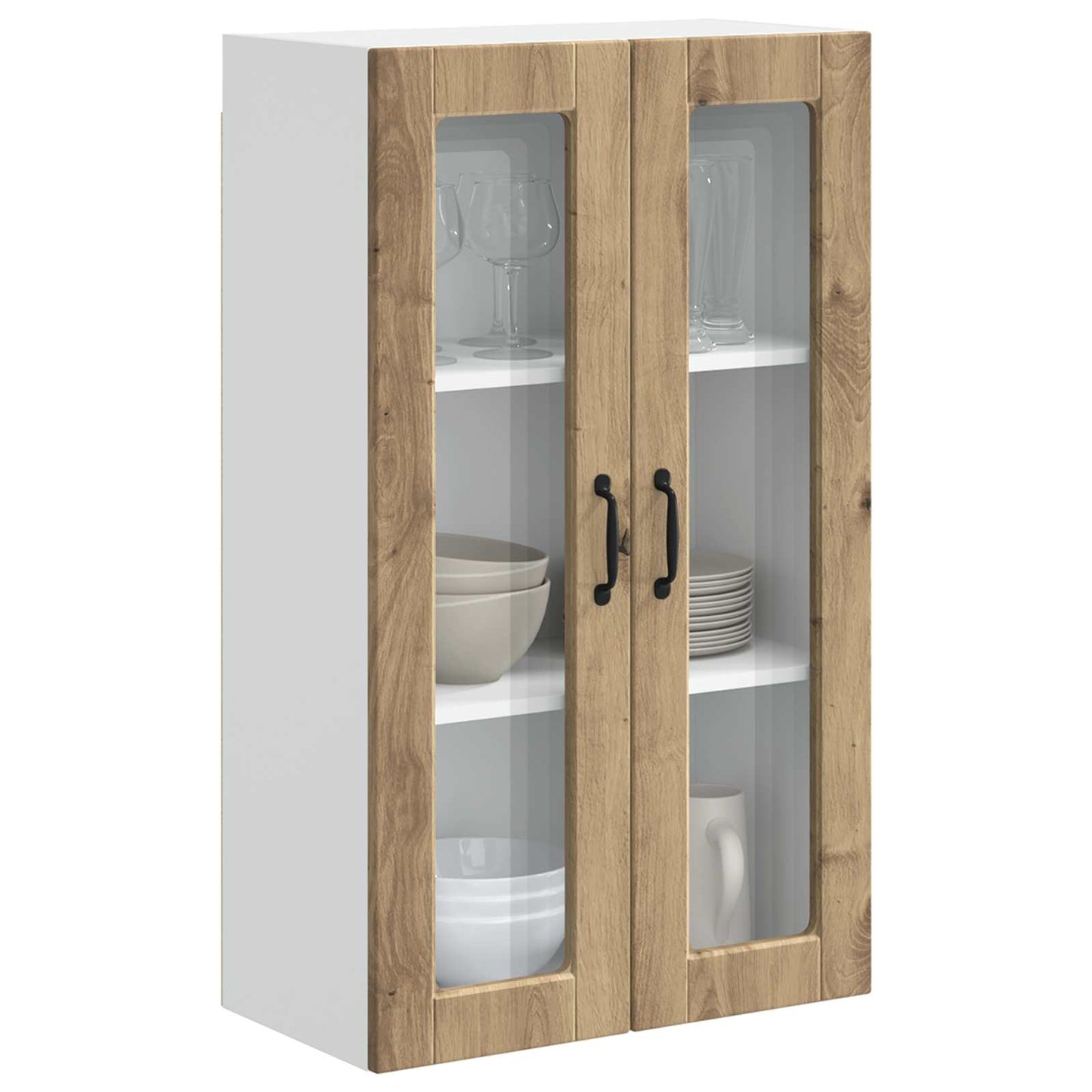 Vegghylle PORTO Artisan Eik 60 x 31 x 100 cm Konstruert tre