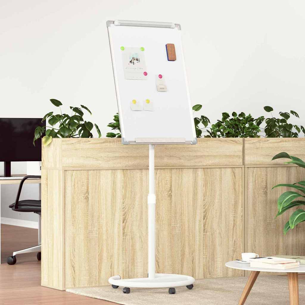 Magnetisk whiteboard Grå og hvit 62 x 62,5 x 197 cm EPS