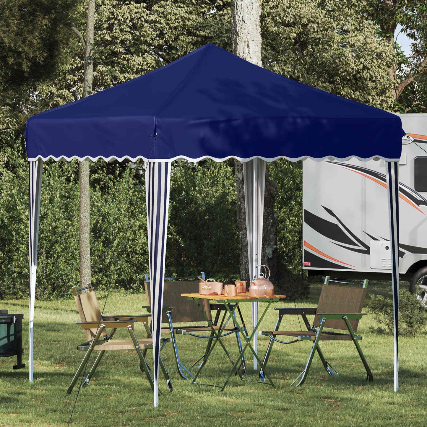 Pop-up Festtelt 195 x 195 x 245 cm Blå Oxford Stoff