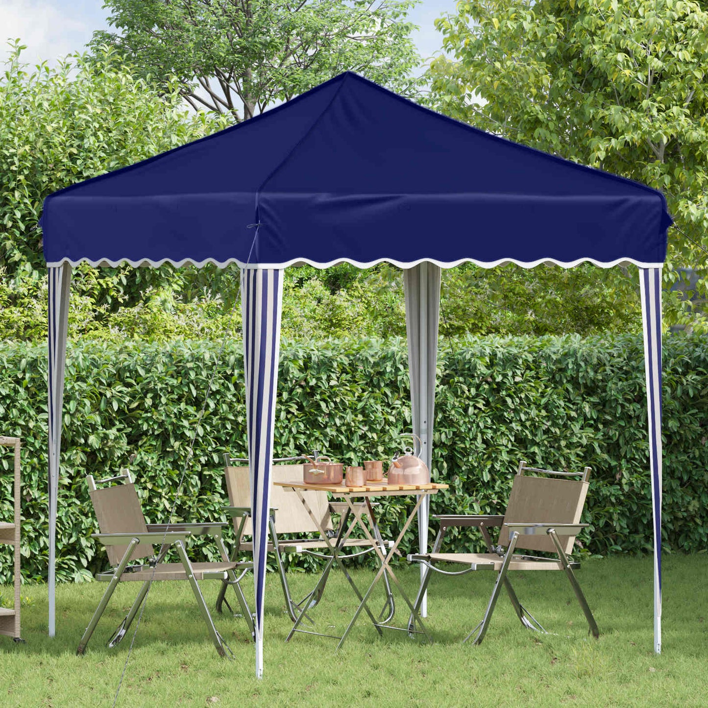 Pop-up Festtelt 195 x 195 x 245 cm Blå Oxford Stoff
