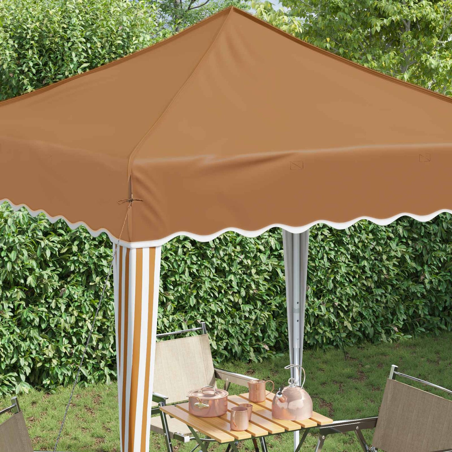 Pop-up Festtelt 195 x 195 x 245 cm Beige Oxford Stoff