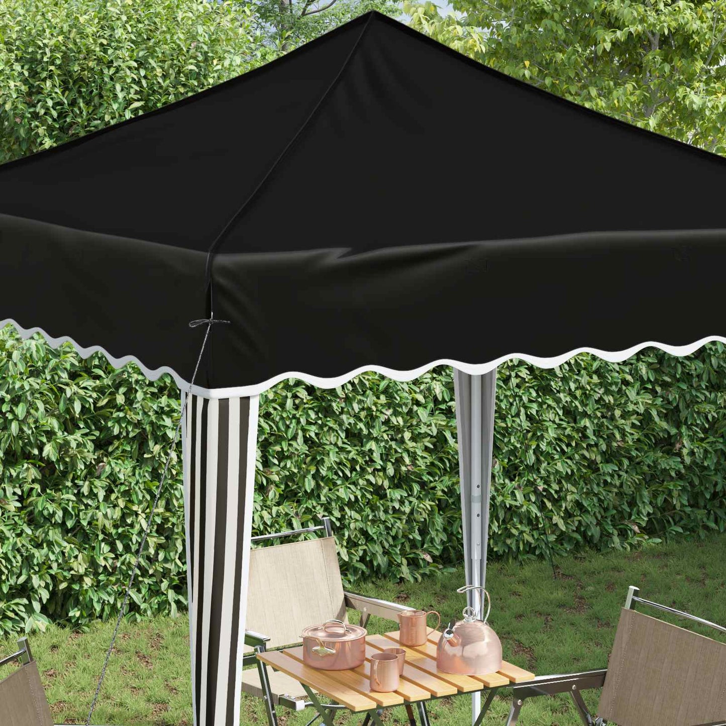 Pop-up Festtelt 195 x 195 x 245 cm Svart Oxford Stoff