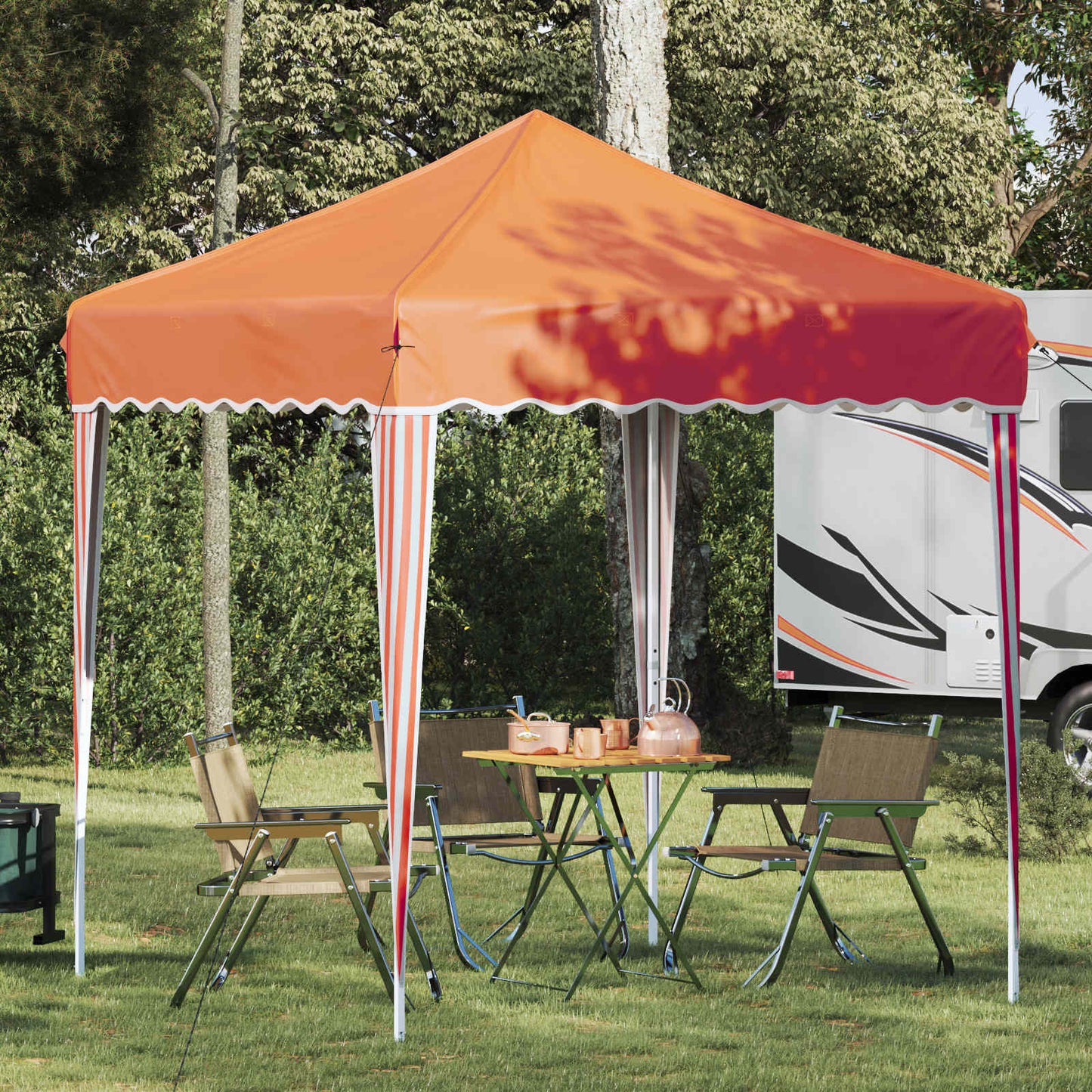 Pop-up Festtelt 195 x 195 x 245 cm Oransje Oxford Stoff