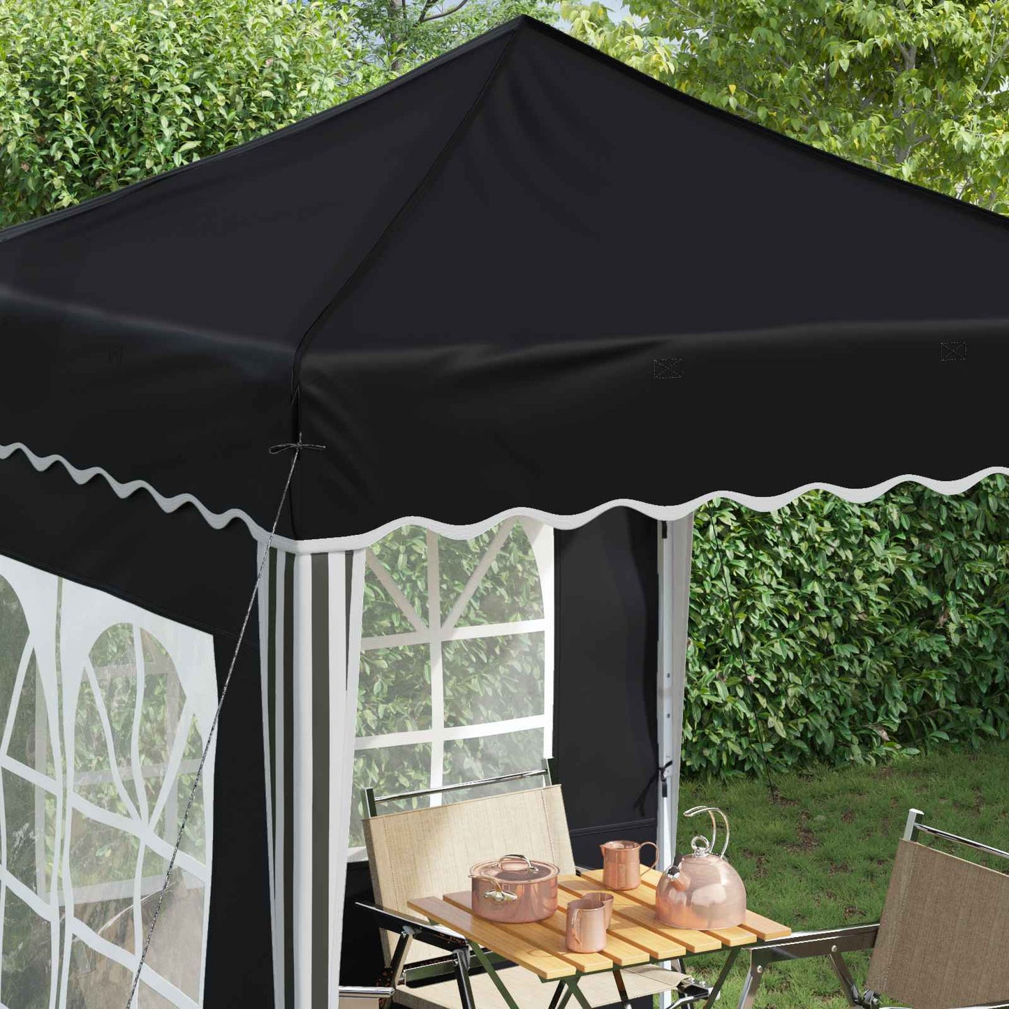 Pop-up Festtelt 195 x 195 x 245 cm Antrasitt Oxford Stoff