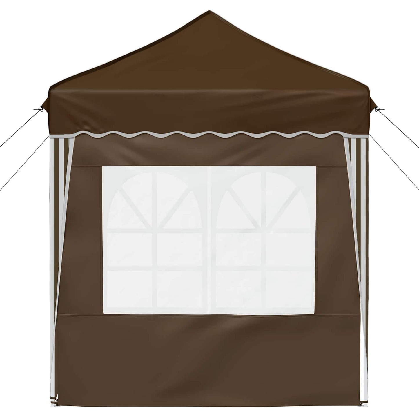 Pop-up Festtelt 195 x 195 x 245 cm Gråbrun Oxford Stoff