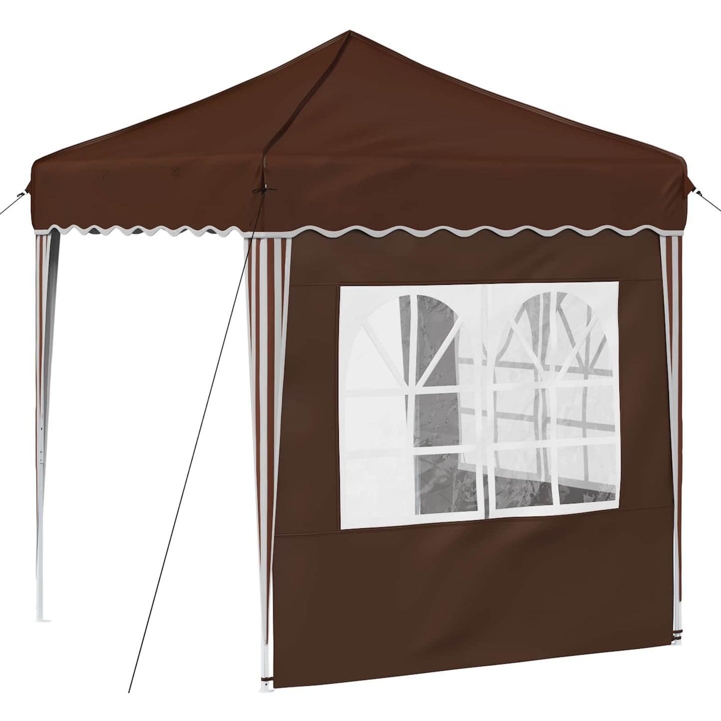 Pop-up Festtelt 195 x 195 x 245 cm Brun Oxford Stoff
