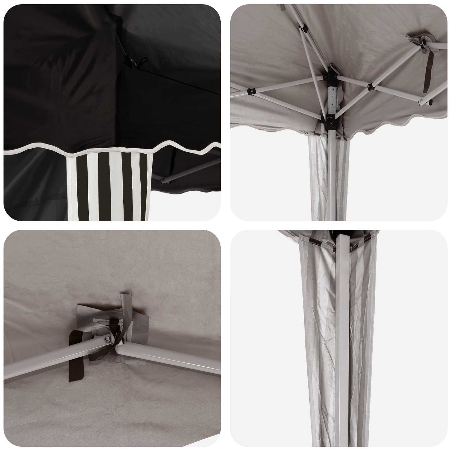 Pop-up Festtelt 195 x 195 x 245 cm Svart Oxford Stoff