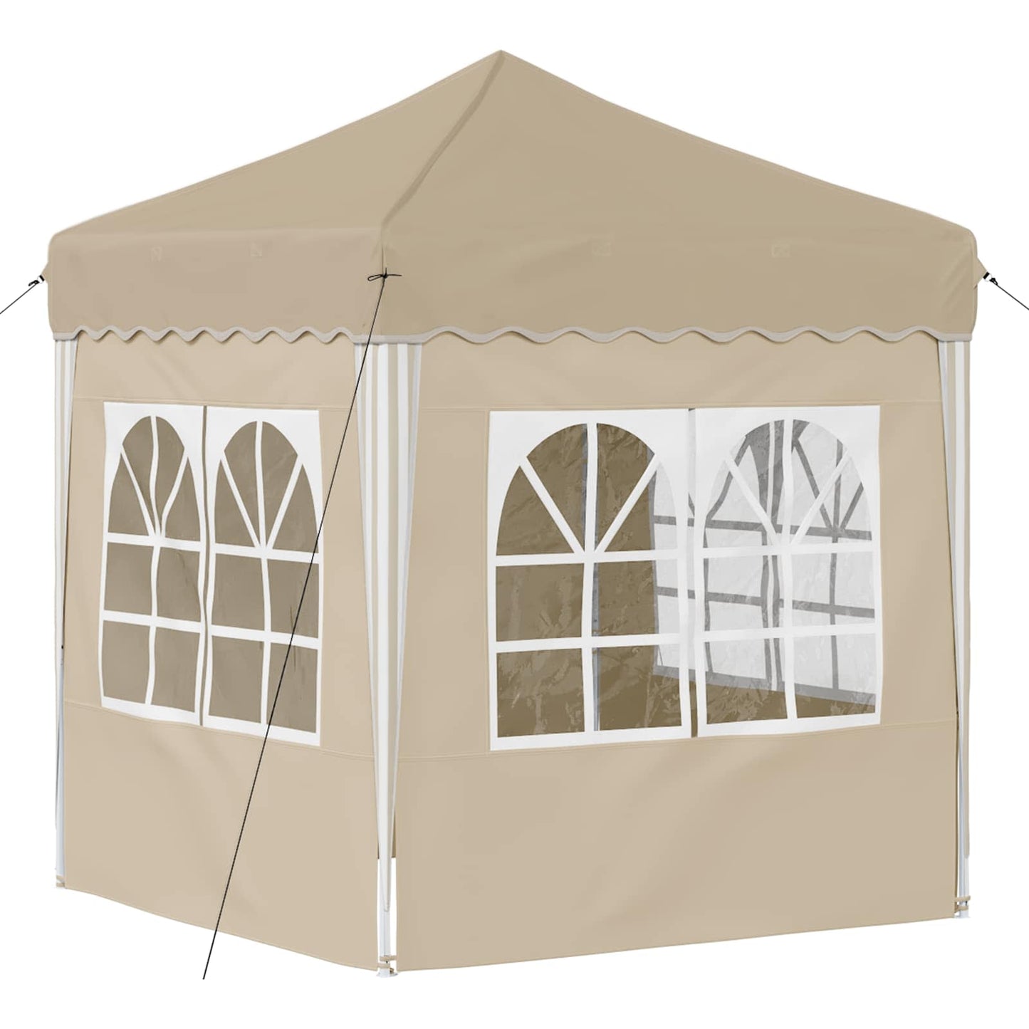 Pop-up Festtelt 195 x 195 x 245 cm Krem Oxford Stoff