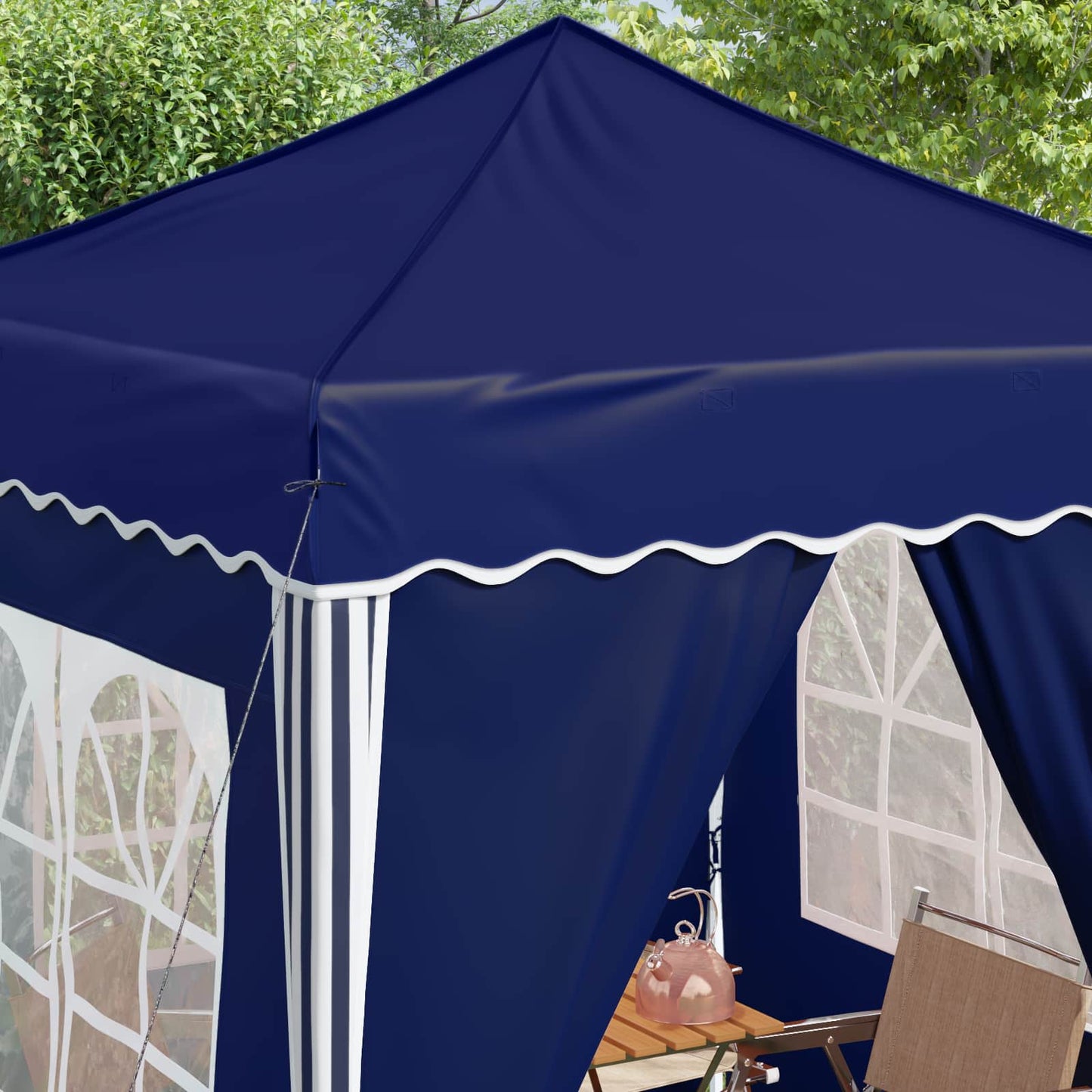 Pop-up Festtelt 195 x 195 x 245 cm Blå Oxford Stoff