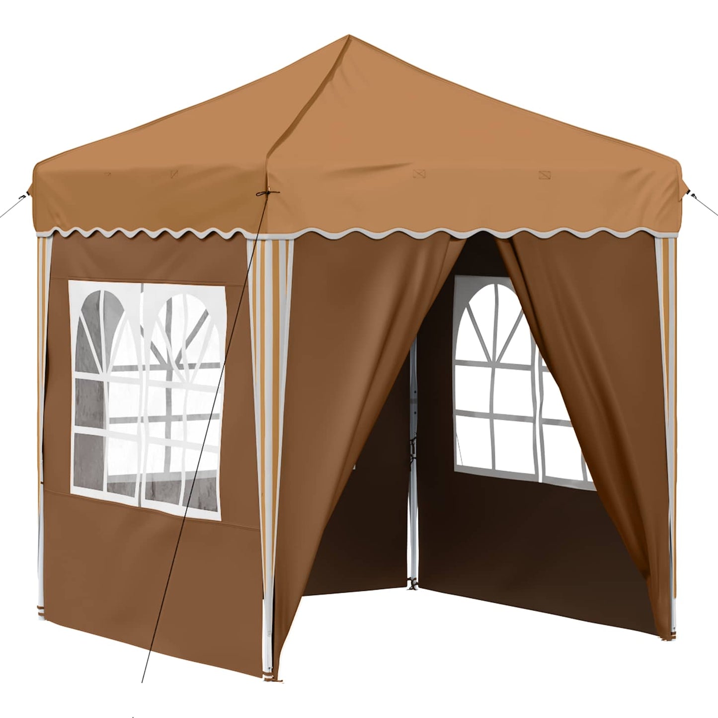 Pop-up Festtelt 195 x 195 x 245 cm Beige Oxford Stoff