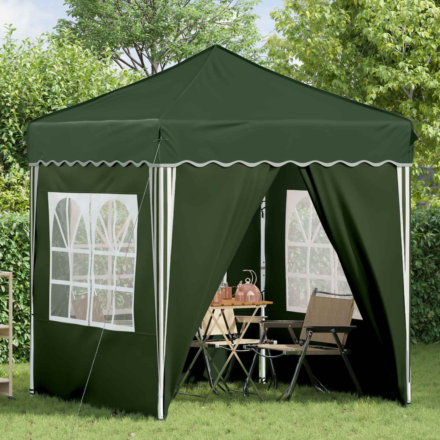 Pop-up Festtelt 195 x 195 x 245 cm Grønn Oxford Stoff