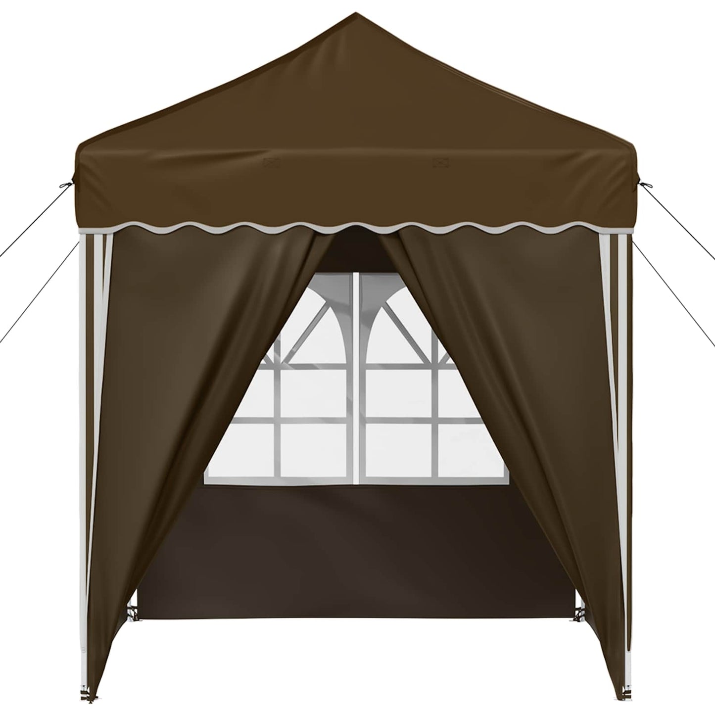 Pop-up Festtelt 195 x 195 x 245 cm Gråbrun Oxford Stoff