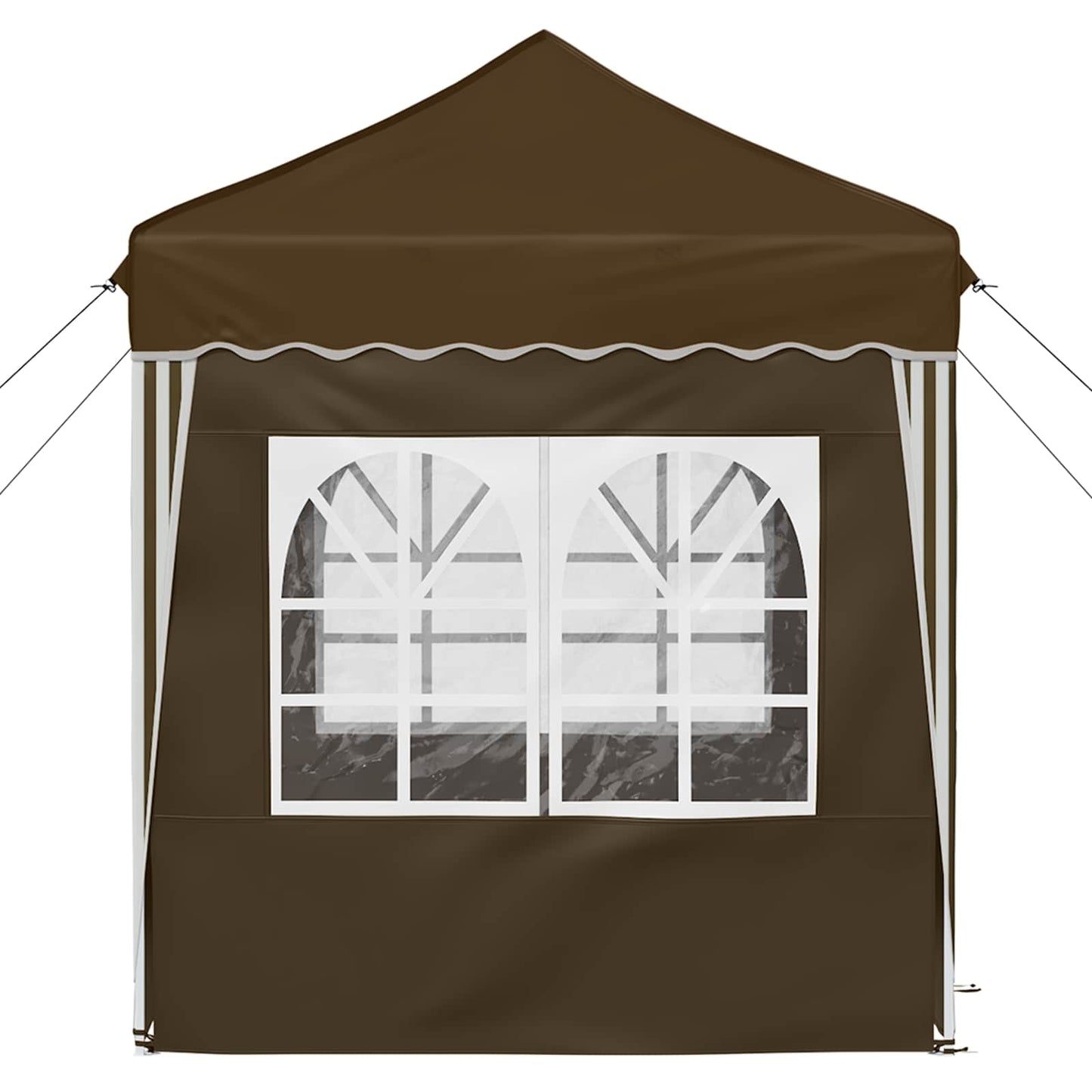 Pop-up Festtelt 195 x 195 x 245 cm Gråbrun Oxford Stoff