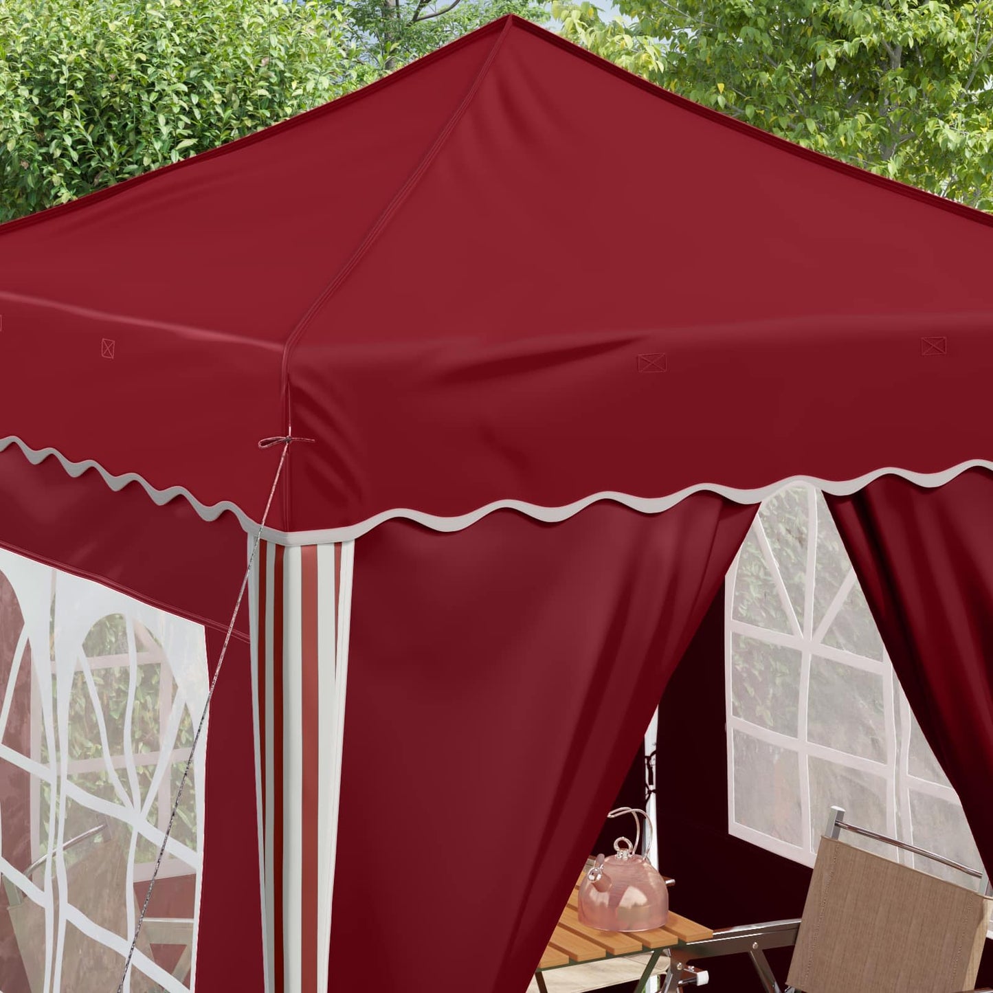 Pop-up Festtelt 195 x 195 x 245 cm Burgunder Oxford Stoff