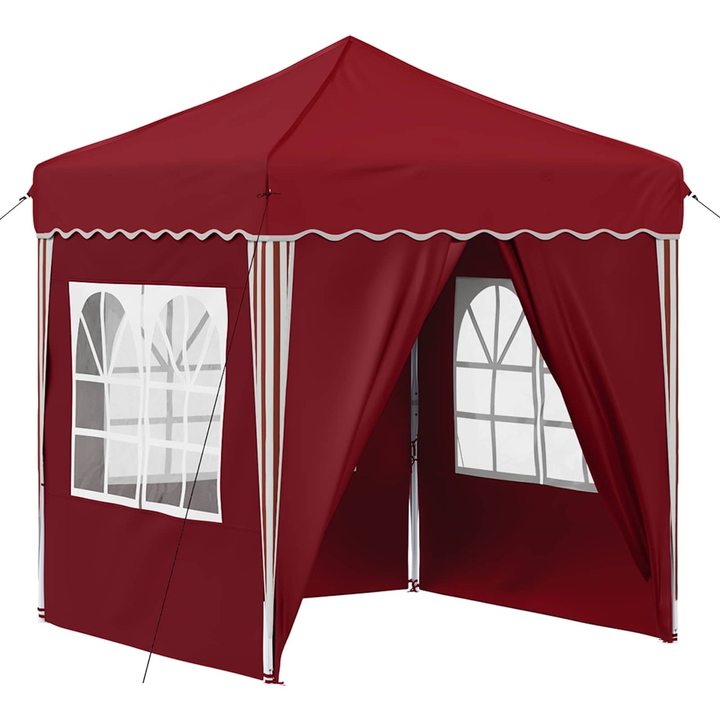 Pop-up Festtelt 195 x 195 x 245 cm Burgunder Oxford Stoff