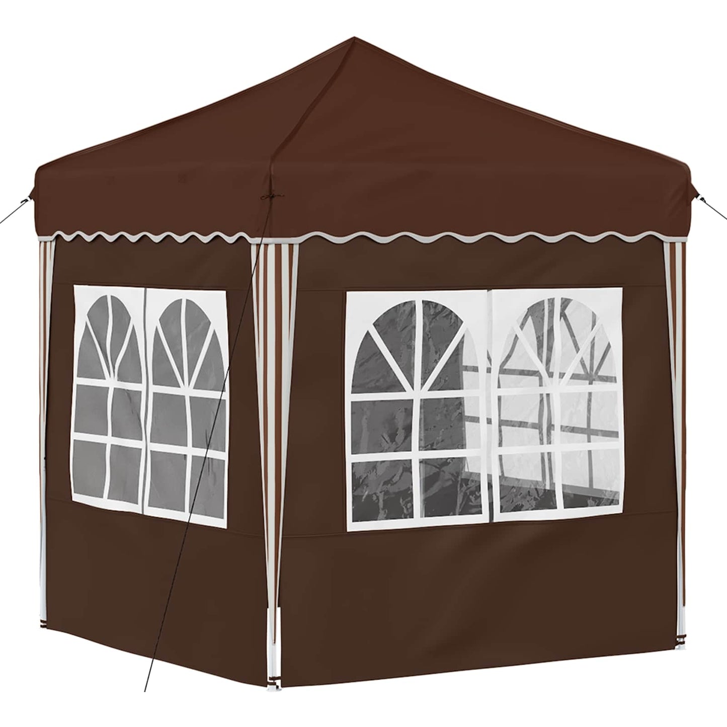 Pop-up Festtelt 195 x 195 x 245 cm Brun Oxford Stoff