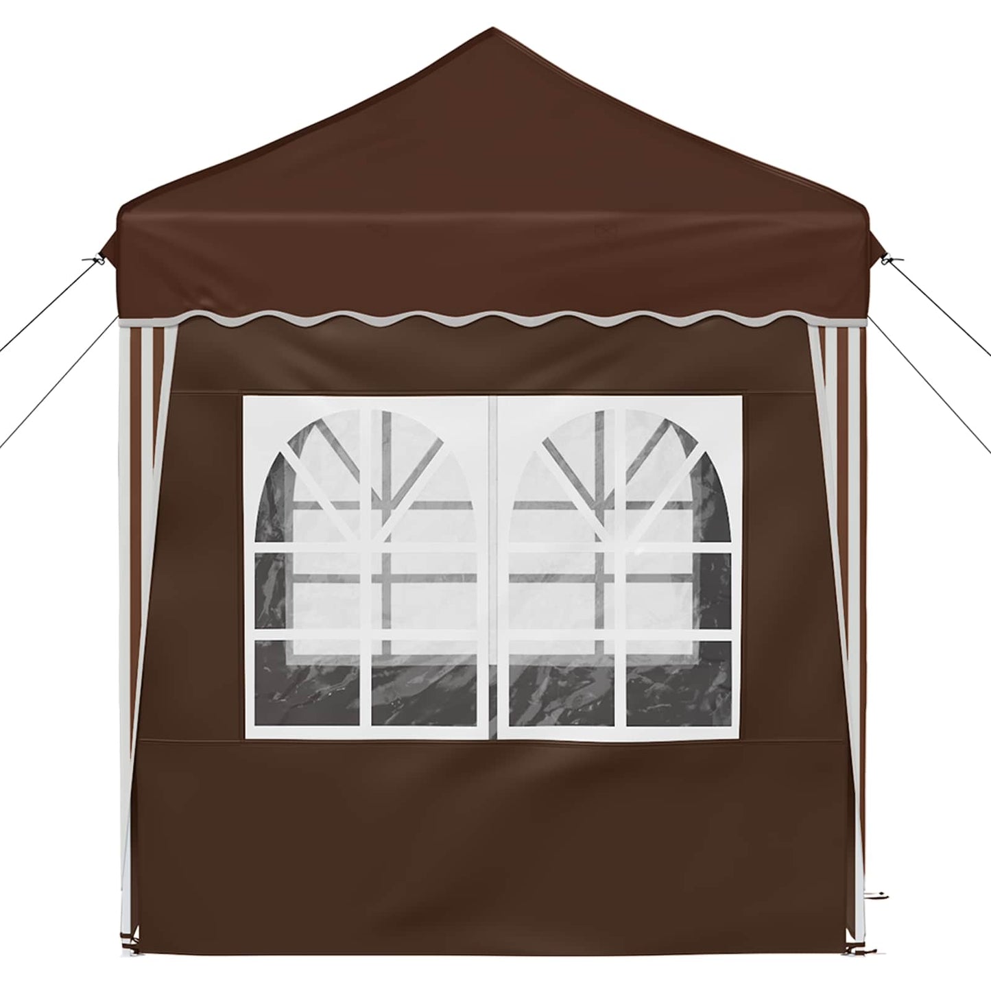 Pop-up Festtelt 195 x 195 x 245 cm Brun Oxford Stoff