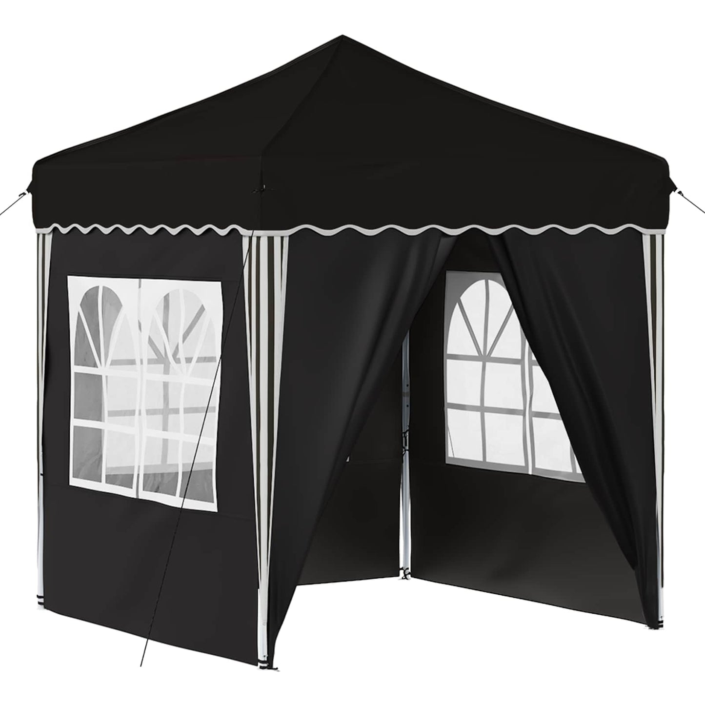 Pop-up Festtelt 195 x 195 x 245 cm Svart Oxford Stoff