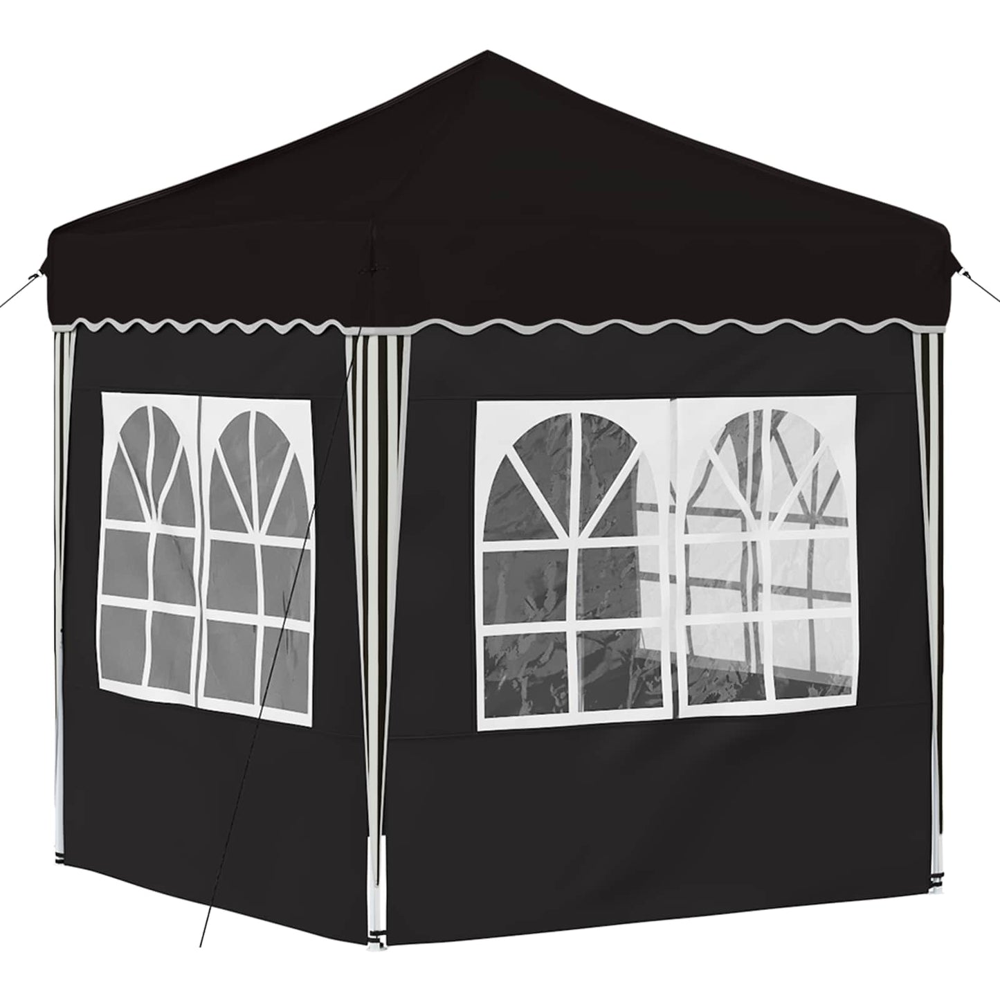 Pop-up Festtelt 195 x 195 x 245 cm Svart Oxford Stoff