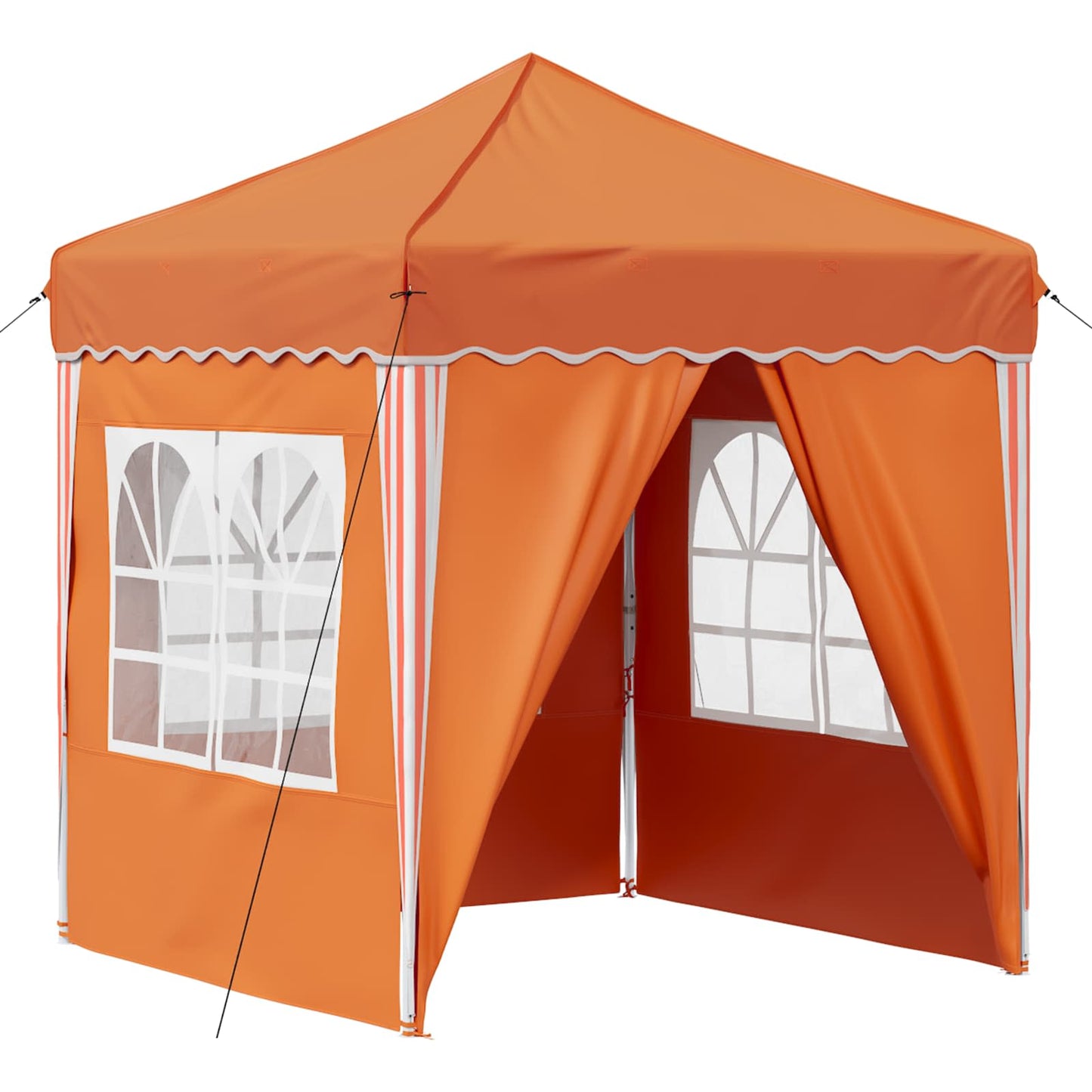 Pop-up Festtelt 195 x 195 x 245 cm Oransje Oxford Stoff