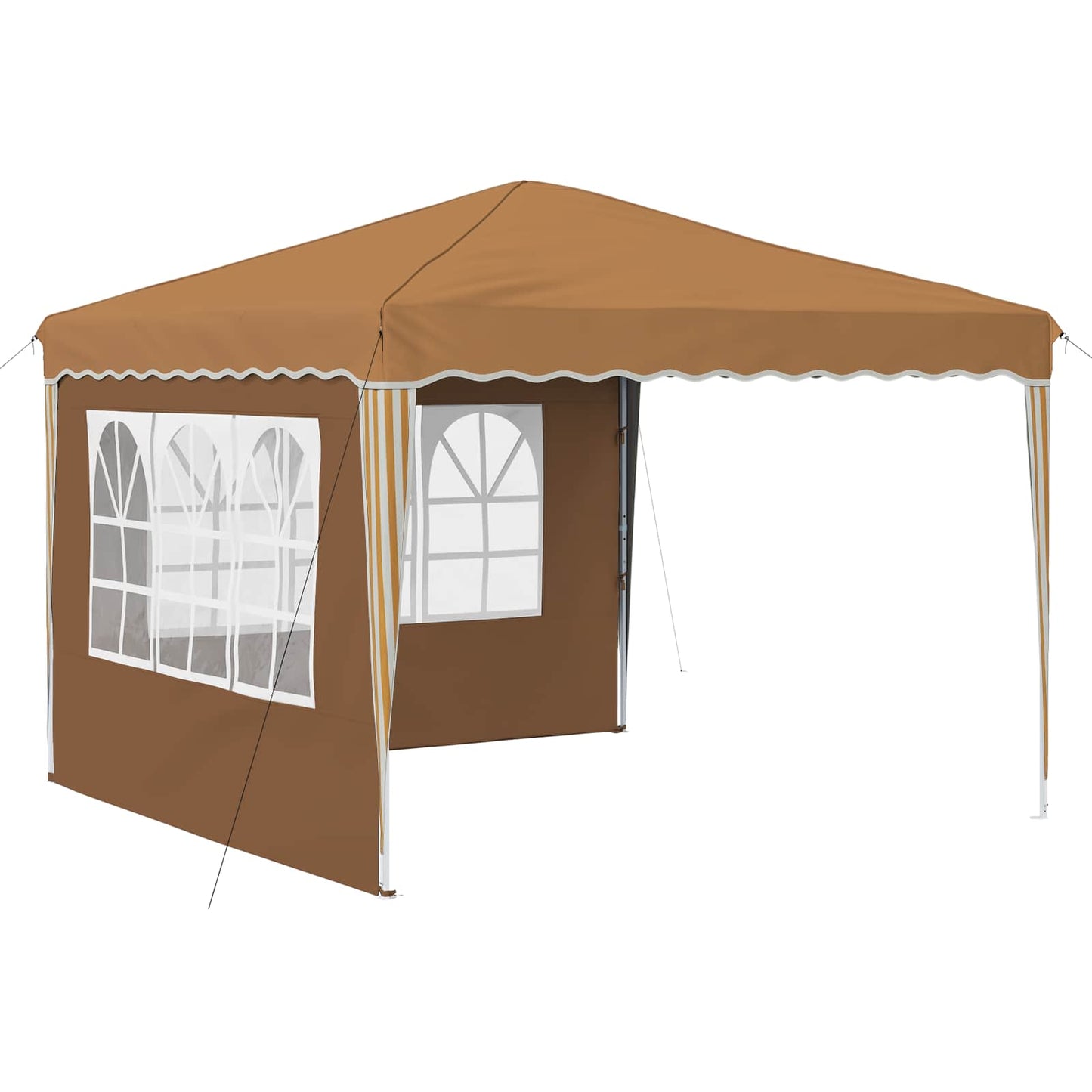 Pop-up Festtelt 288 x 288 x 245 cm Beige Oxford Stoff
