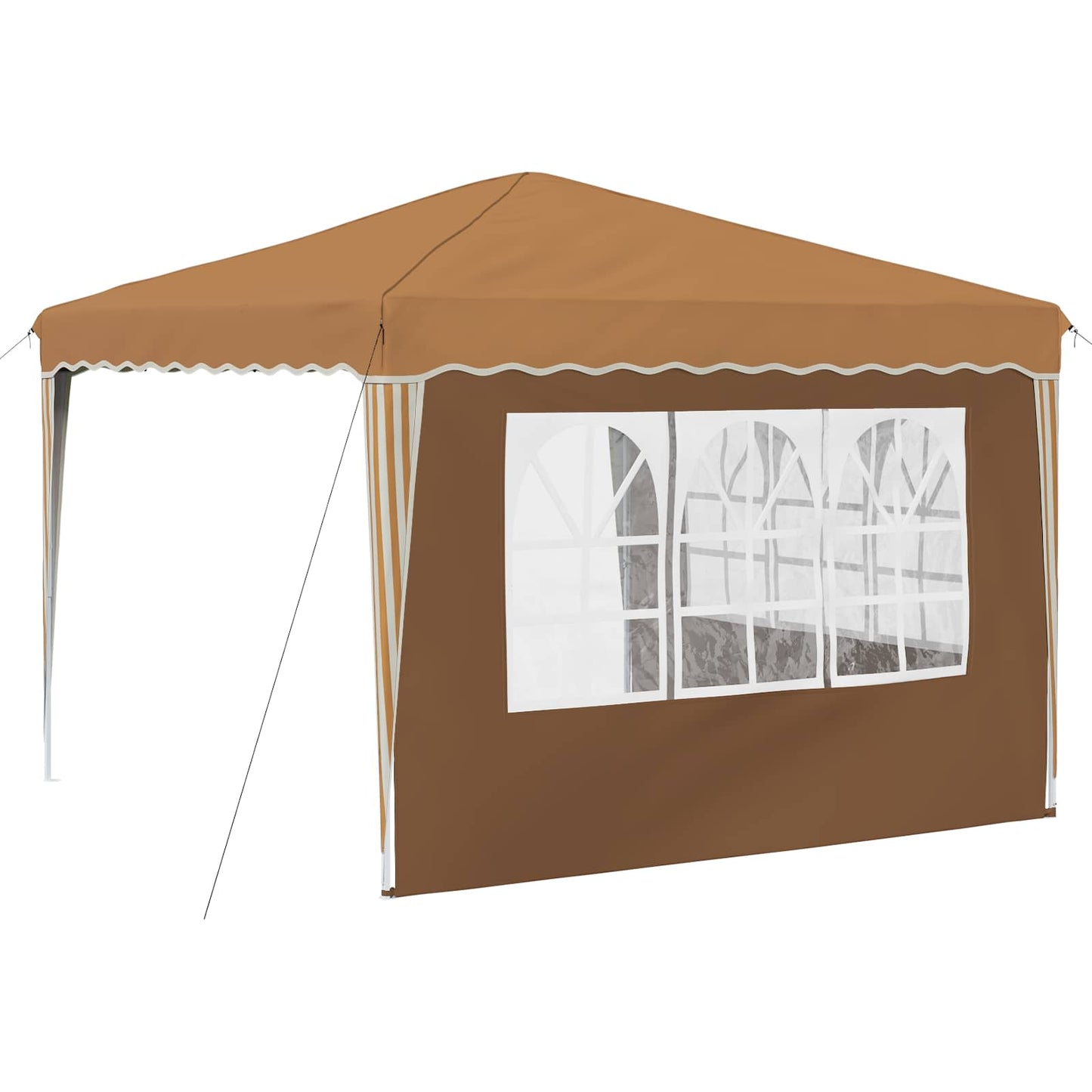 Pop-up Festtelt 288 x 288 x 245 cm Beige Oxford Stoff