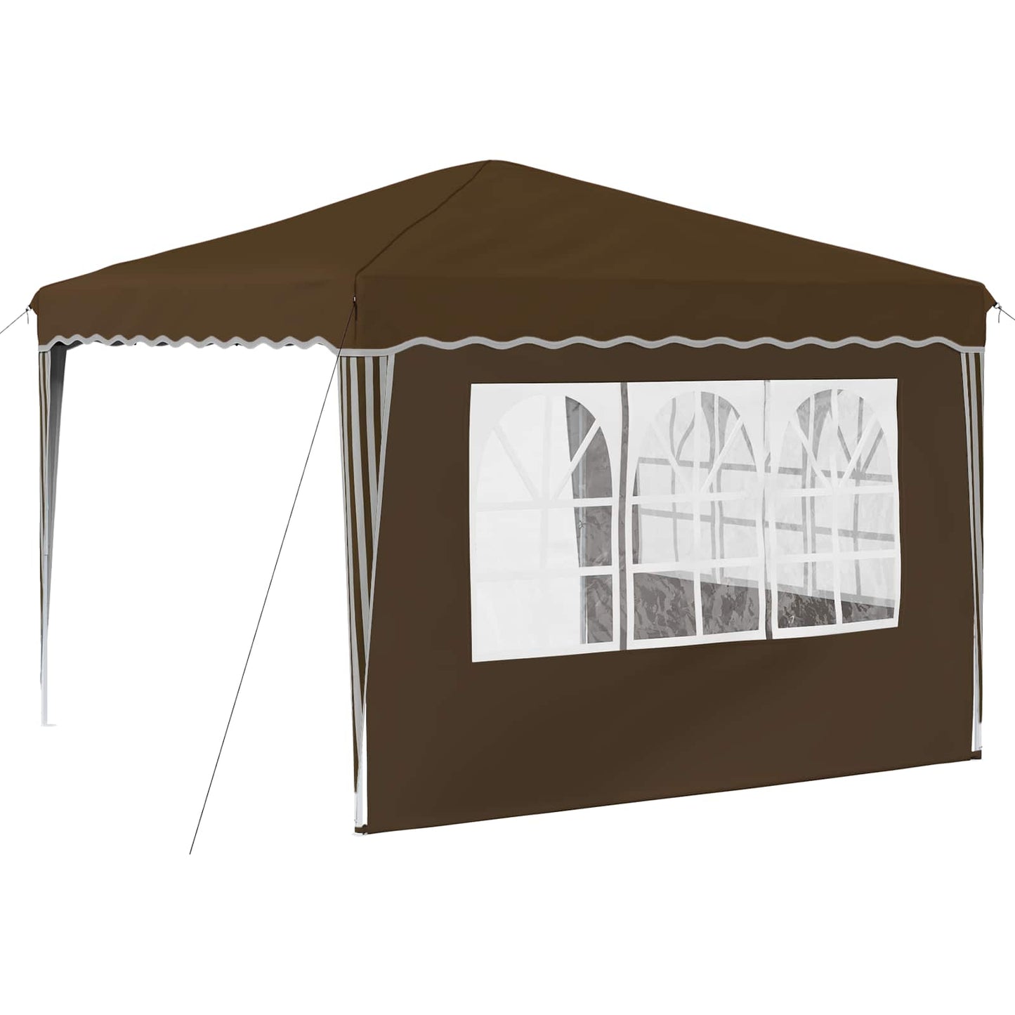 Pop-up Festtelt 288 x 288 x 245 cm Gråbrun Oxford Stoff