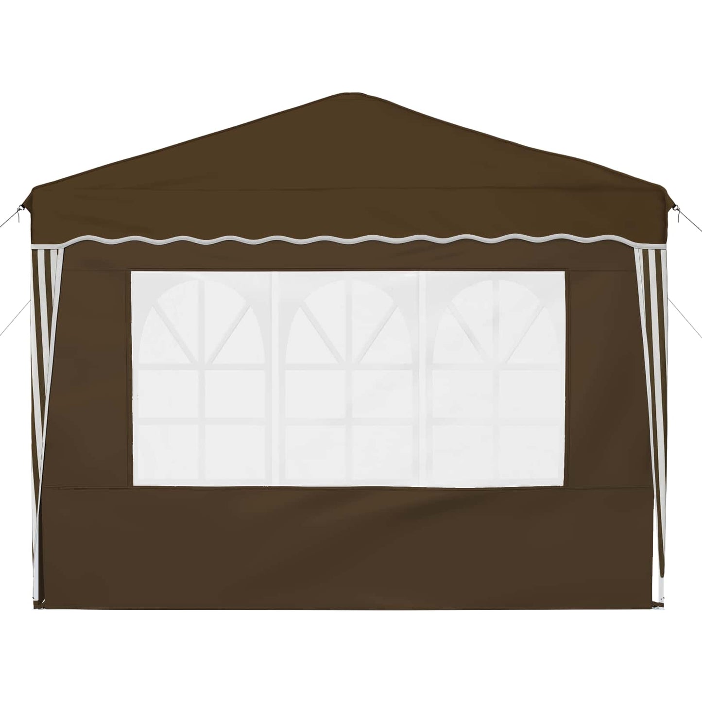 Pop-up Festtelt 288 x 288 x 245 cm Gråbrun Oxford Stoff