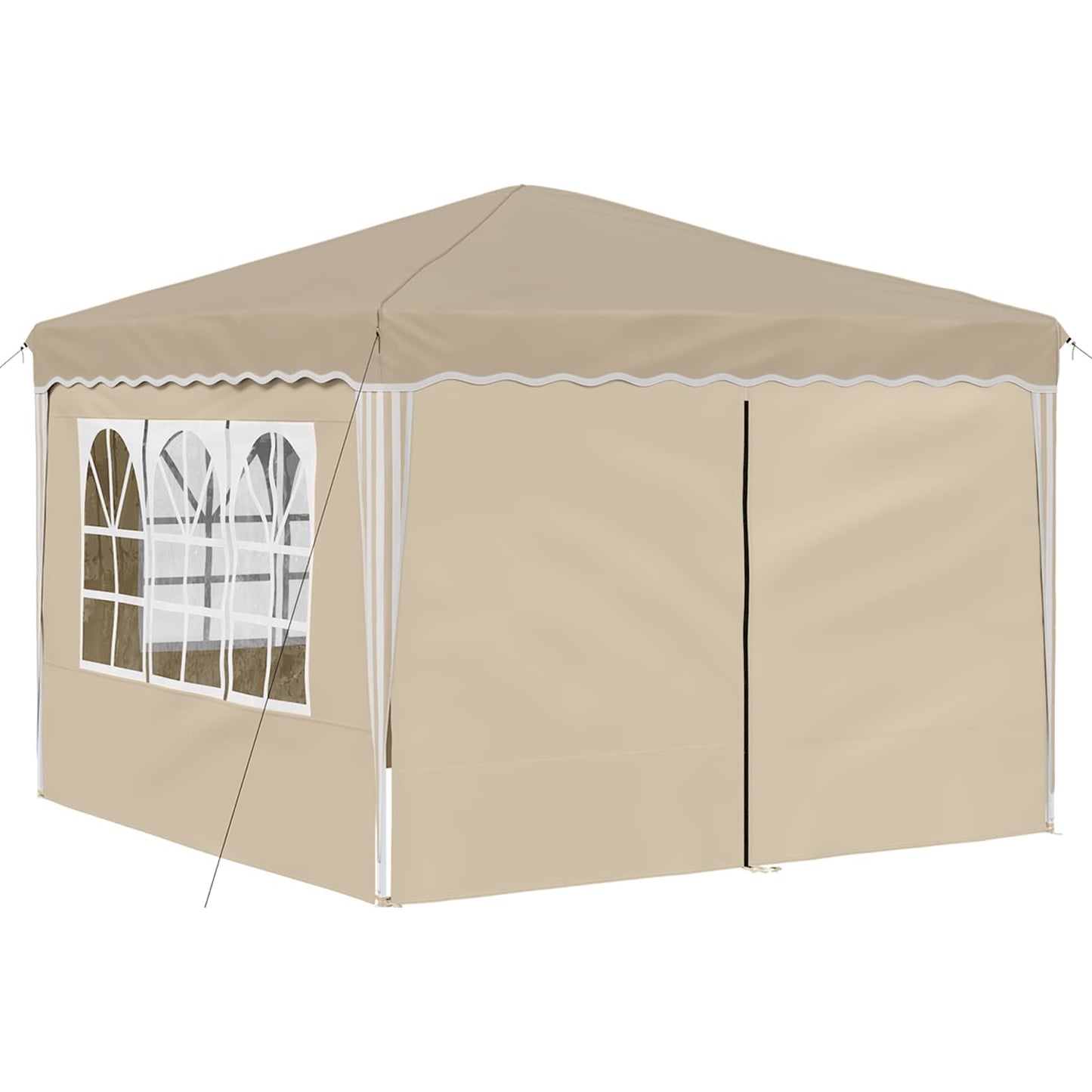 Pop-up Festtelt 288 x 288 x 245 cm Krem Oxford Stoff
