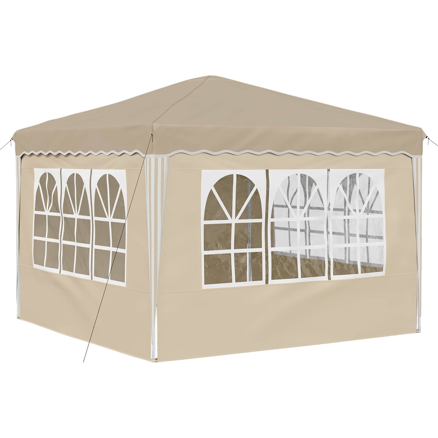 Pop-up Festtelt 288 x 288 x 245 cm Krem Oxford Stoff