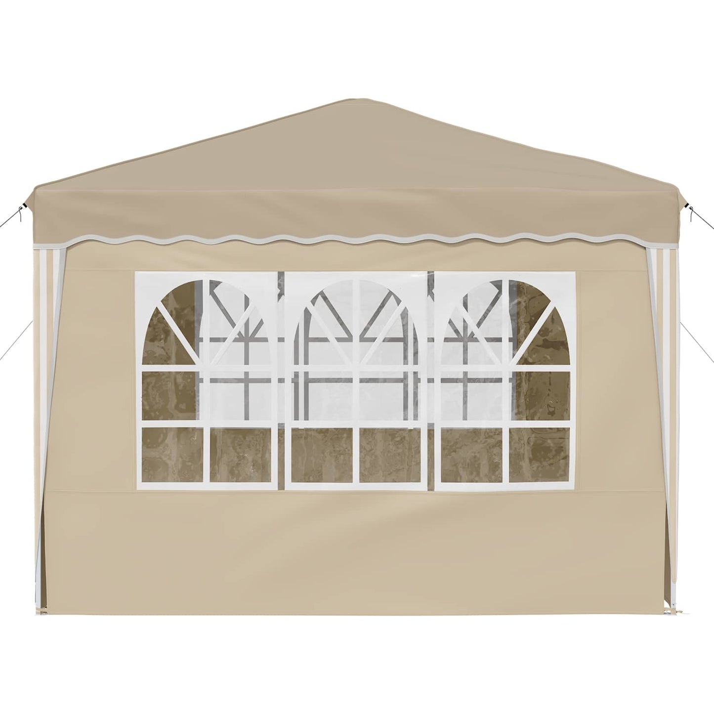 Pop-up Festtelt 288 x 288 x 245 cm Krem Oxford Stoff
