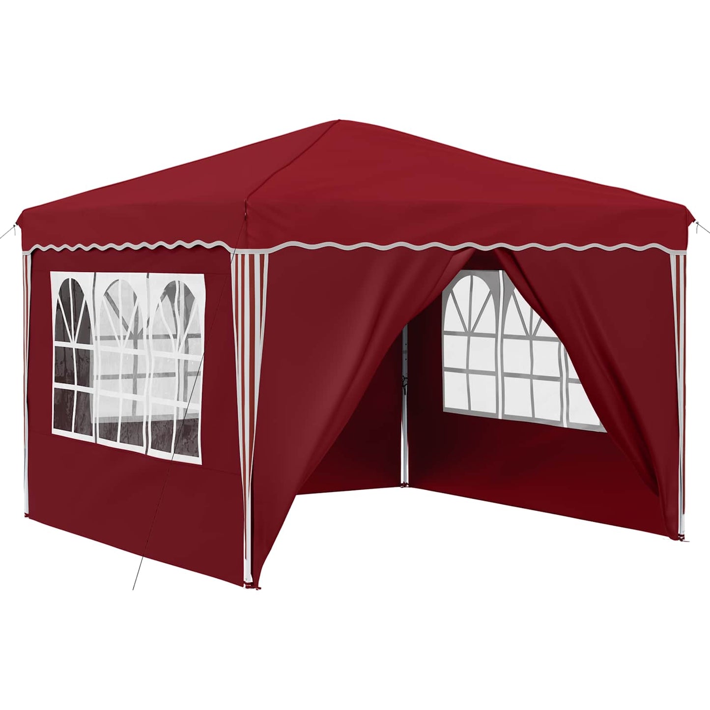 Pop-up Festtelt 288 x 288 x 245 cm Burgunder Oxford Stoff