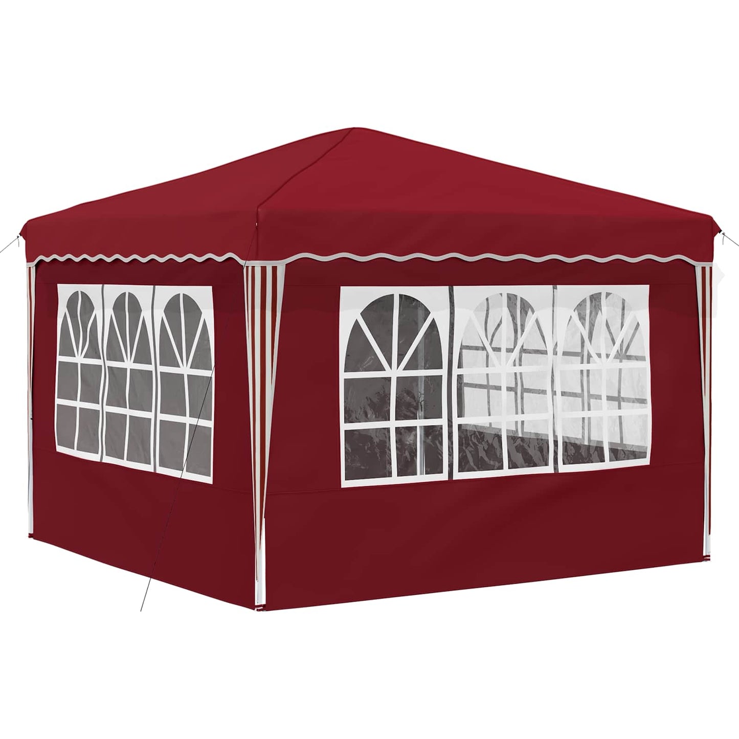 Pop-up Festtelt 288 x 288 x 245 cm Burgunder Oxford Stoff