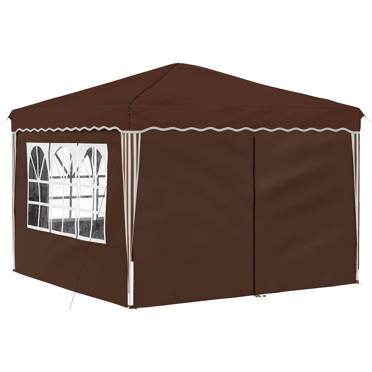 Pop-up Festtelt 288 x 288 x 245 cm Brun Oxford Stoff