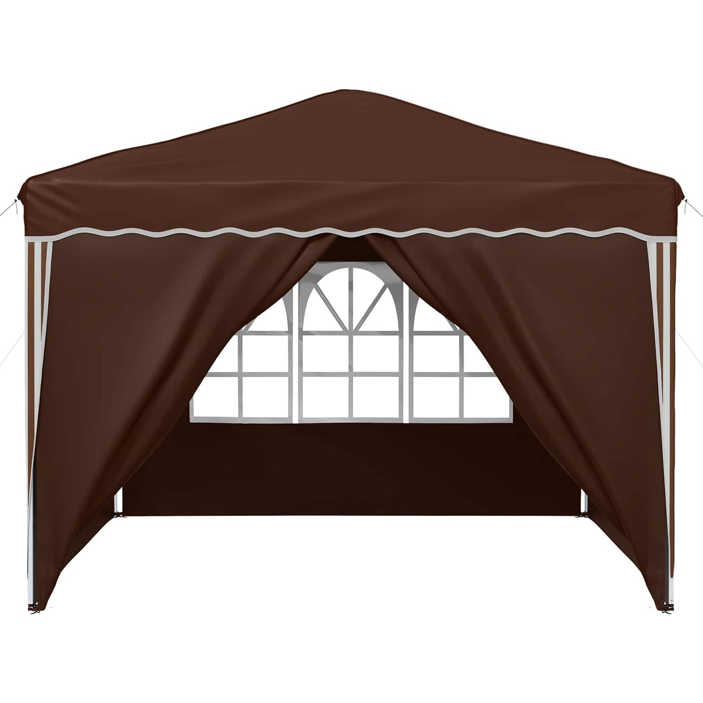 Pop-up Festtelt 288 x 288 x 245 cm Brun Oxford Stoff