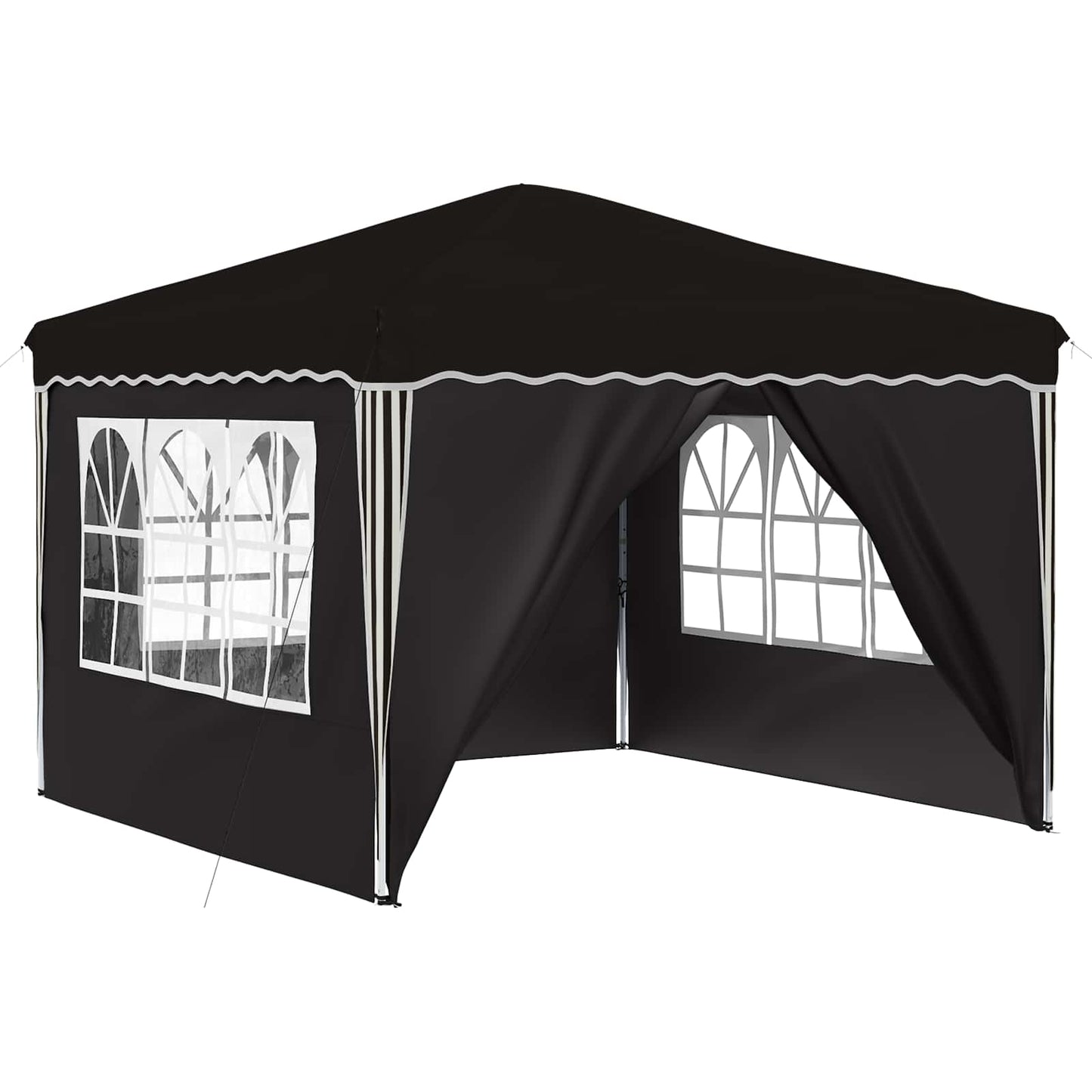 Pop-up Festtelt 288 x 288 x 245 cm Svart Oxford Stoff